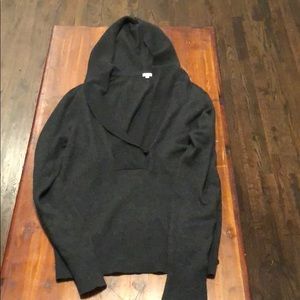 Hooded gray J. Crew sweater